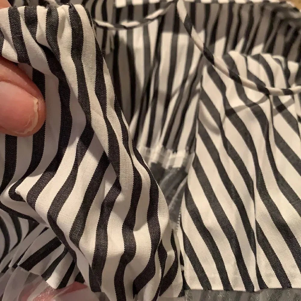 Club Monaco Sunburst Chemise Pleated Striped Top M - Picture 5 of 8